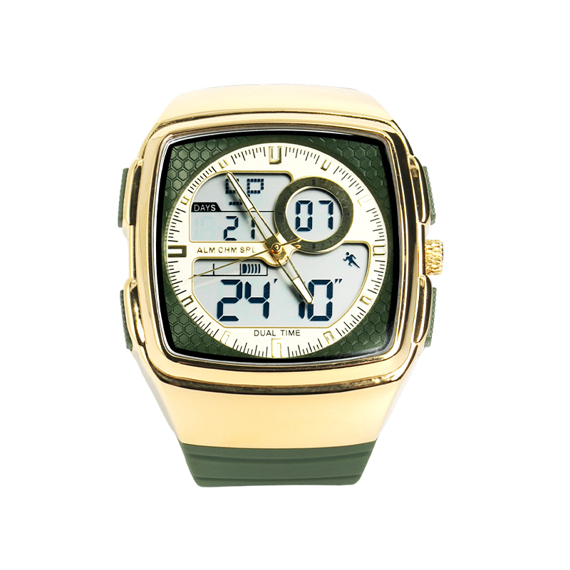 Multifunctional Luminous Waterproof Sports Watch For Men Large Dial Dual Display Digital Watch